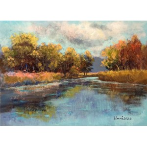 Tahir Bilal Ummi, 12 x 16 Inch, Oil on Canvas, Landscape Painting, AC-TBL-134 Tahir Bilal Ummi, 12 x 16 Inch, Oil on Canvas, Landscape Painting, AC-TBL-134